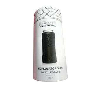 Brumate Hopsulator Slim Onyx Leopard NEW in Box 12 OZ Bottle Can Cooler